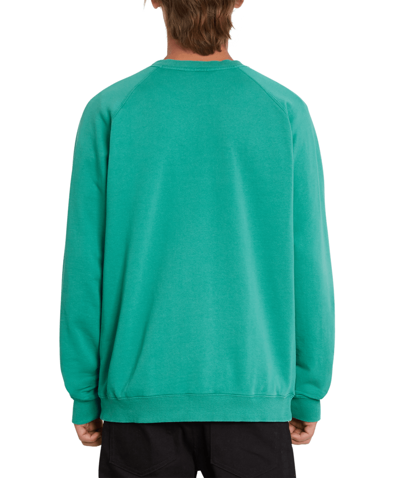Volcom | Volcom Freeleven Crew Fleece Synergy Green  | Men, Ropa, Sudaderas, Sudaderas sin capucha, Unisex | 