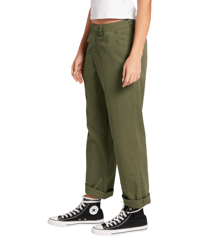 Volcom | Volcom Frochickie Boyfriend Army Green Combo  | Chinos, Pantalones, Ropa, Women | 