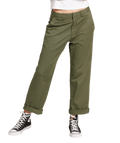 Volcom | Volcom Frochickie Boyfriend Army Green Combo  | Chinos, Pantalones, Ropa, Women | 