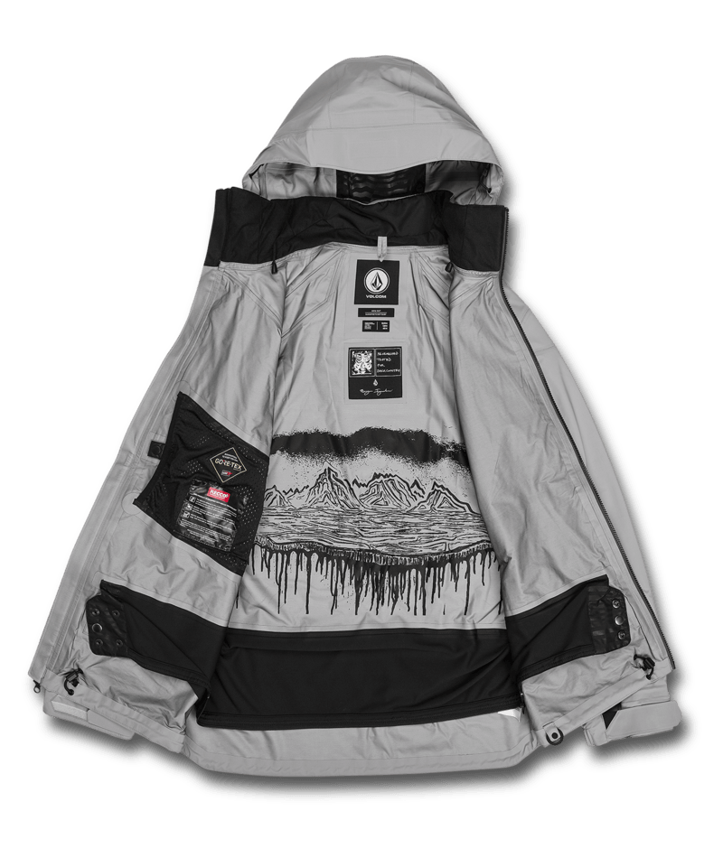Volcom | Volcom Guch Stretch Gore Jacket Amethyst Grey  | Chaquetas Nieve Hombre, Face-tech, Gore-tex, Men, Pass Pocket, Recco, Shell Technical, Snowboard, Unisex, Ykk Aquaguard, Zip-tech | 
