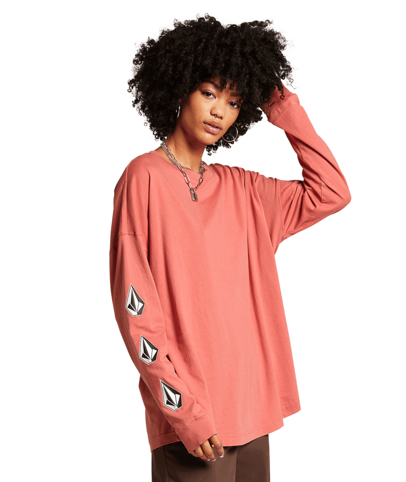 Volcom | Volcom Iconic Stone Ls Sepia  | Camisetas, Camisetas manga larga, Ropa, Unisex, Women | 