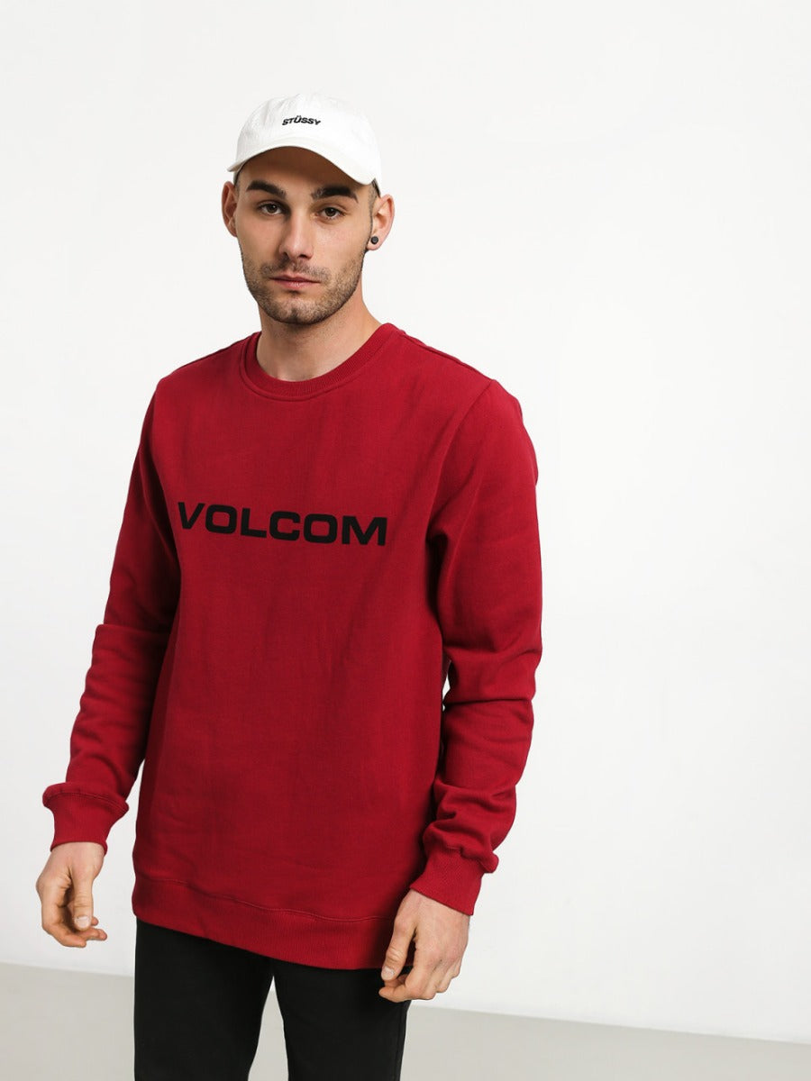 Volcom | Volcom Imprintz Crew Burgundy  | Men, Ropa, Sudaderas, Sudaderas sin capucha | 
