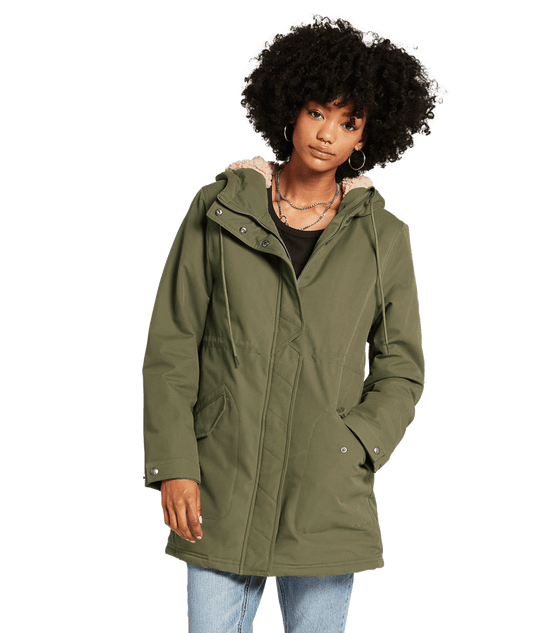 Volcom | Volcom Less Is More 5k Parka Army Green Combo  | Chaquetas Calle, Chaquetas Heavy, Ropa, Unisex, Women | 