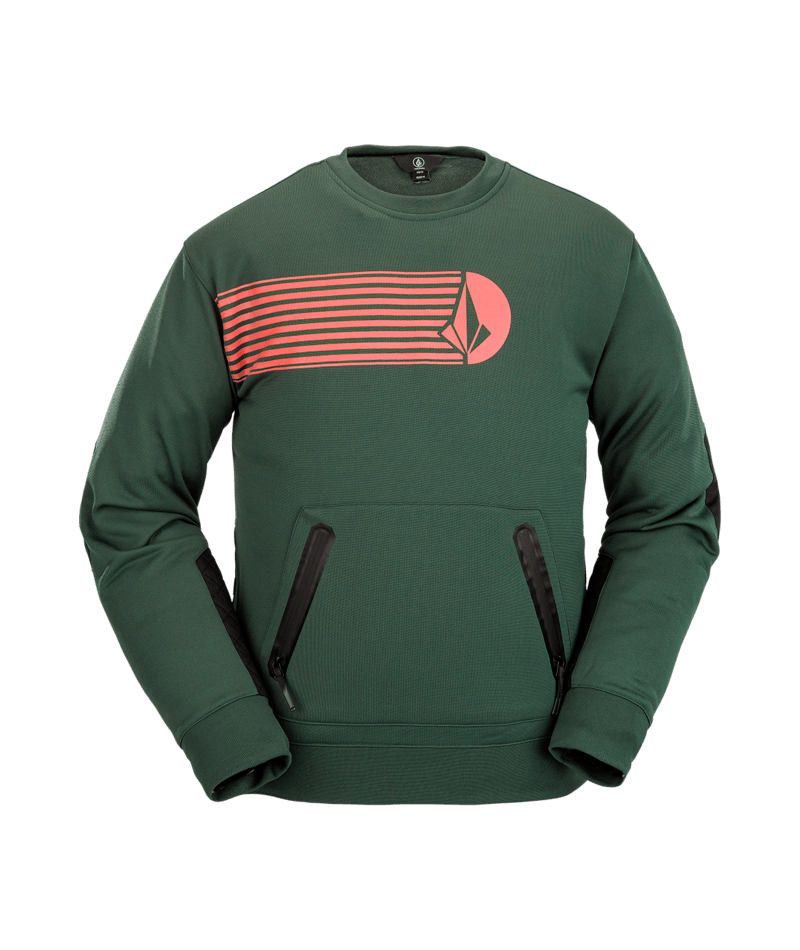 Volcom | Volcom Let It Storm Crew Military  | Men, Snowboard, Sudaderas Snowboard | 