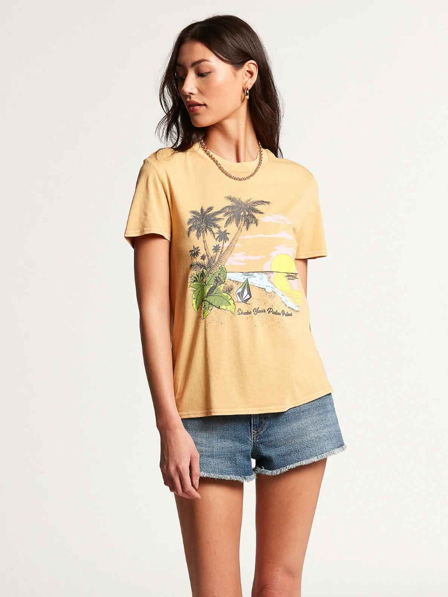 Volcom | Volcom Lock it Up Tee Dust Gold  | Camisetas, Camisetas manga corta, Ropa, Women | 
