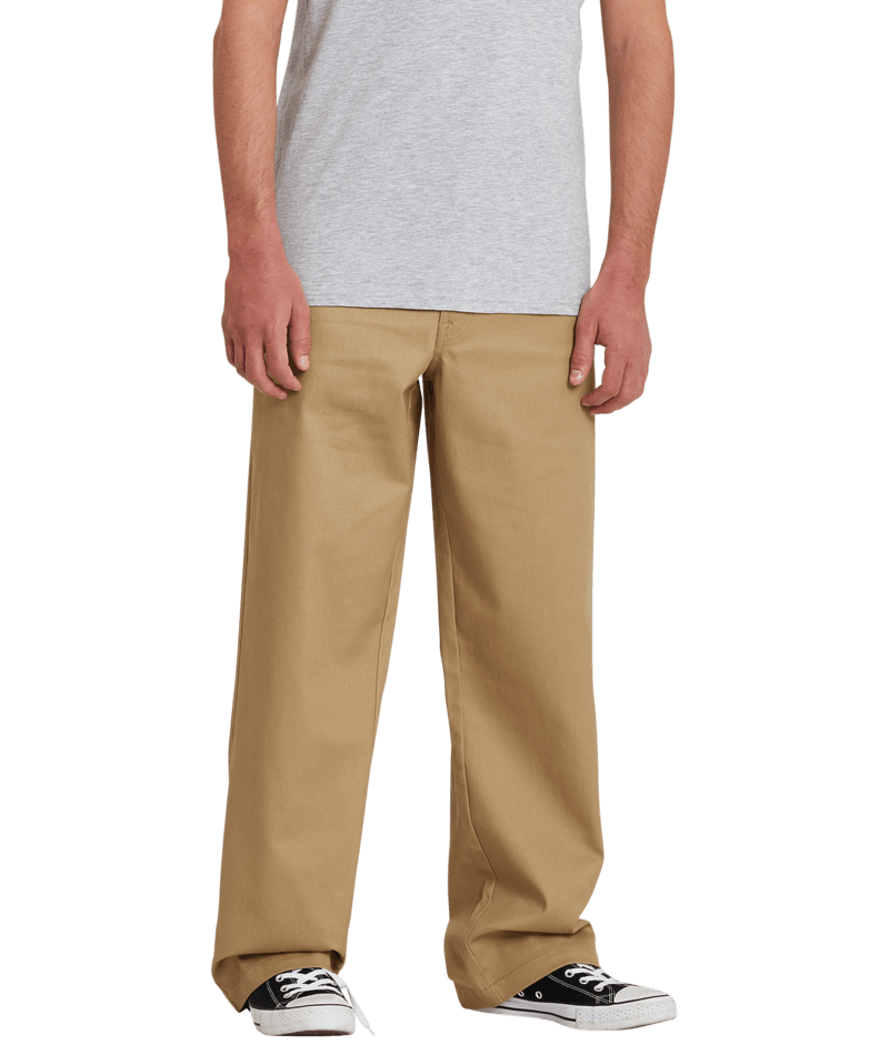 Calça Chino Loose Trucks Volcom Caqui Escuro | Novos Produtos | Produtos mais recentes | Produtos mais vendidos | surfdevils.com