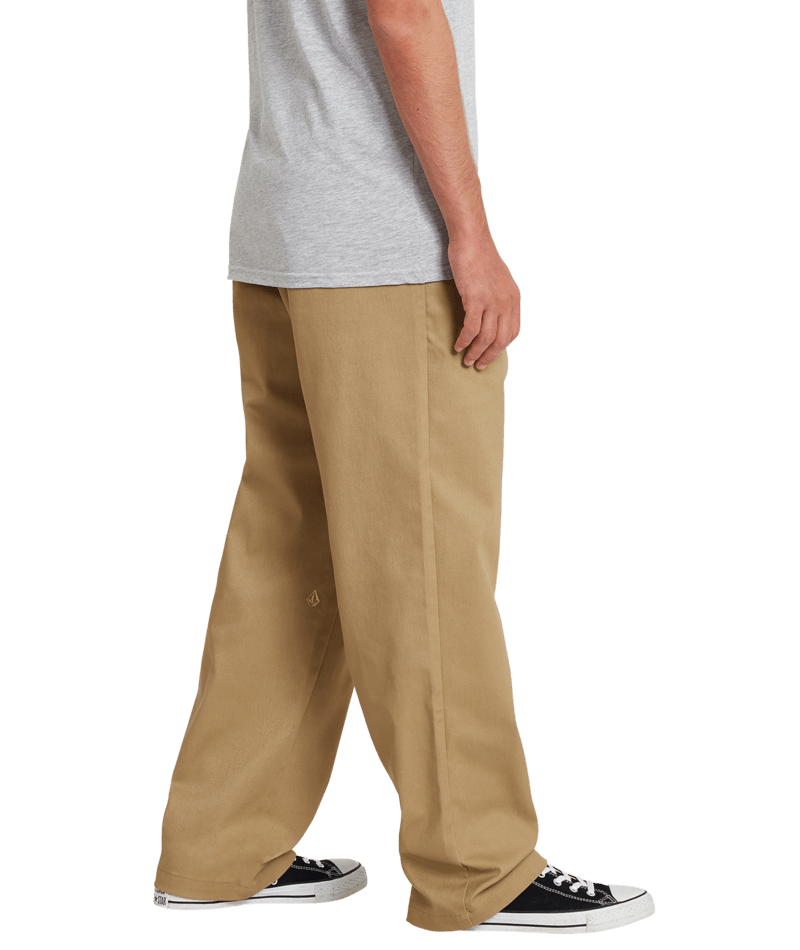 Calça Chino Loose Trucks Volcom Caqui Escuro | Novos Produtos | Produtos mais recentes | Produtos mais vendidos | surfdevils.com