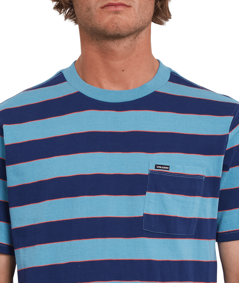 Volcom | Volcom Maxer Stripe Crew Ss Blueprint  | Men, Polos, Polos manga corta, Ropa, Unisex | 