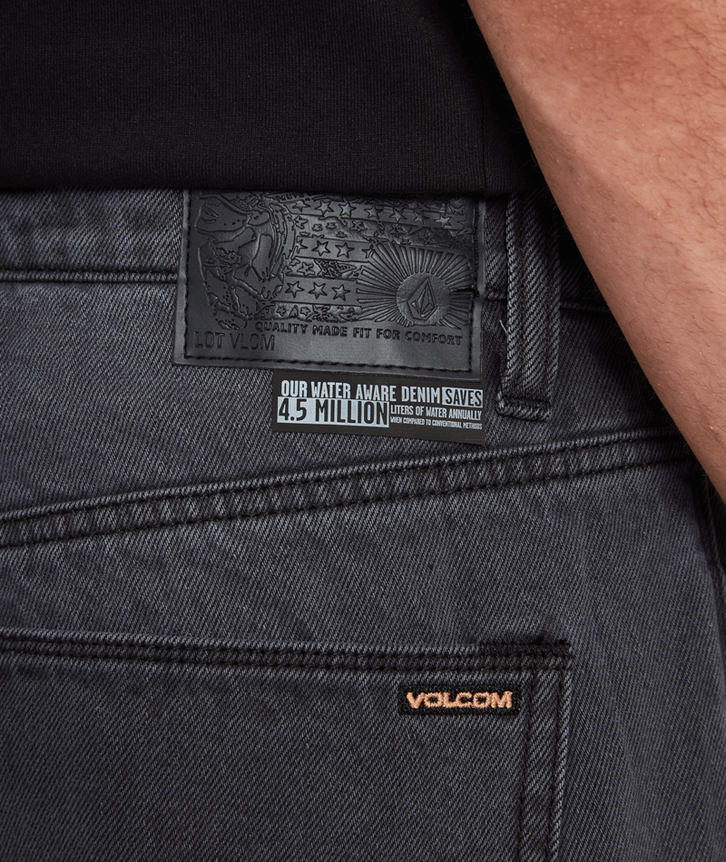 Volcom | Volcom Modown Tapered Denim Fade To Black  | Men, Pantalones, Ropa, Tejanos | 
