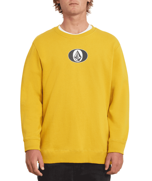 Produtos mais vendidos | Volcom | Volcom Ovalstone Crew Gold  | Men, Ropa, Sudaderas, Sudaderas sin capucha, Unisex | 