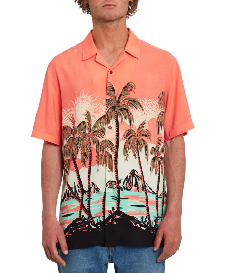 Volcom Parodice Ss Living Coral | Camisas de hombre | Camisas manga corta | Volcom Shop | surfdevils.com