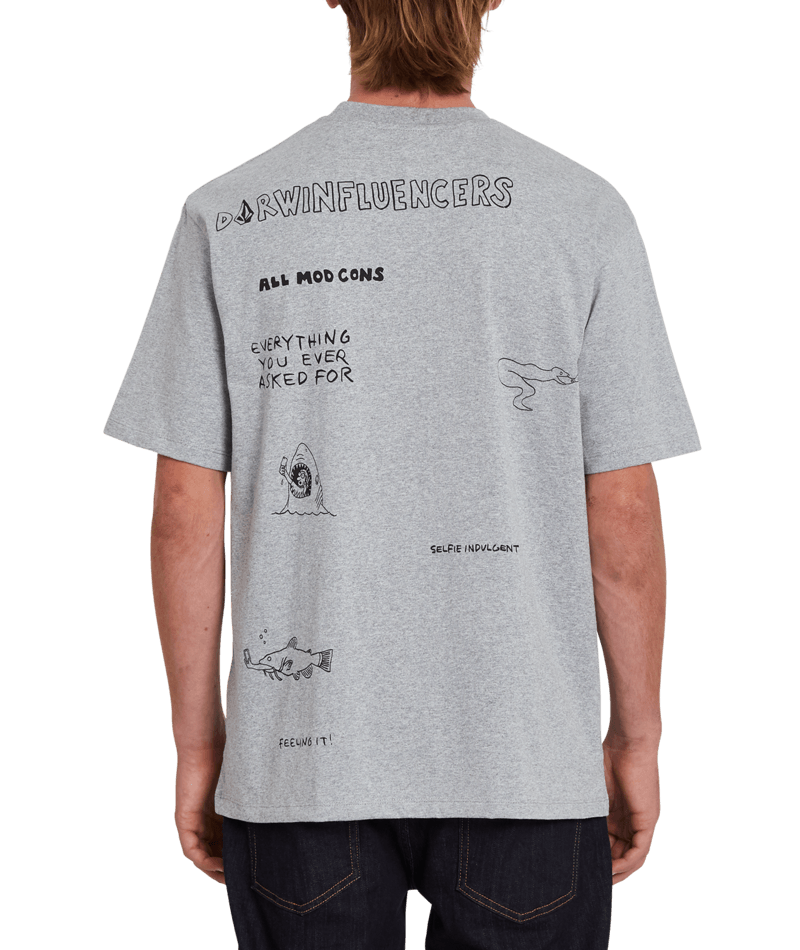 Volcom | Volcom Pentagram Pizza Fa Ss Heather Grey  | Camisetas, Camisetas manga corta, Men, Ropa, Unisex | 