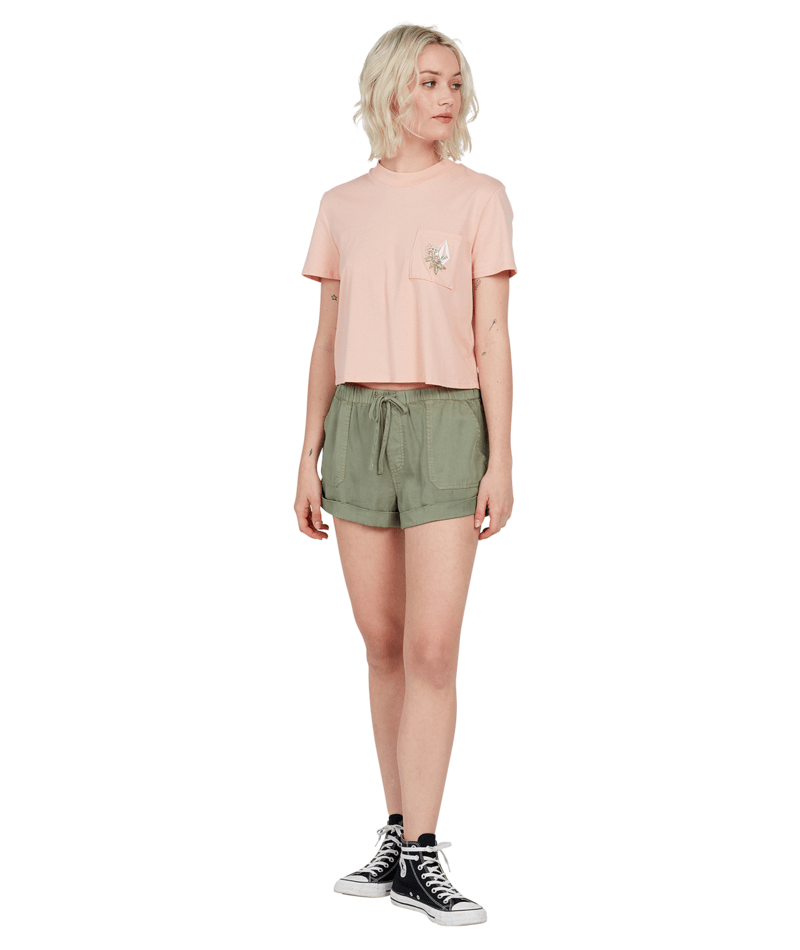 Volcom Pocket Dial T-Shirt Hazey Pink | Kurzarm-T-Shirts für Damen | Meistverkaufte Produkte | Neue Produkte | Neueste Produkte | Sammlung_Zalando | Volcom-Shop | surfdevils.com