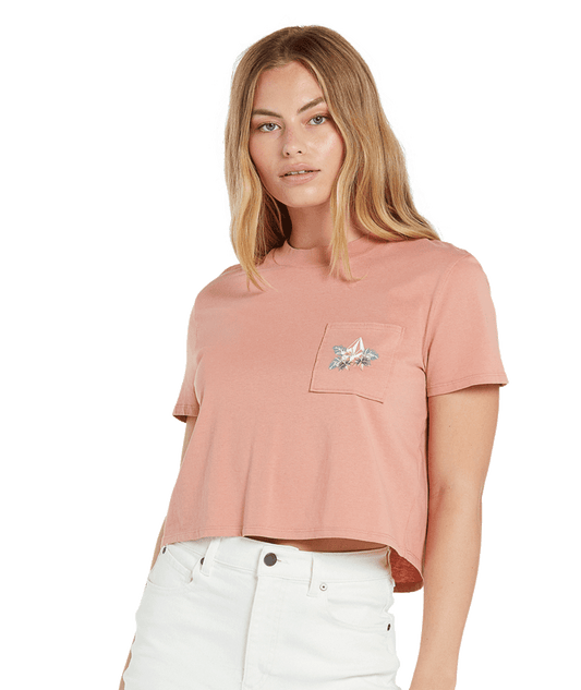 Best selling products | Volcom | Volcom Pocket Dial Tee Light Mauve  | Camisetas, Camisetas manga corta, Ropa, Women | 