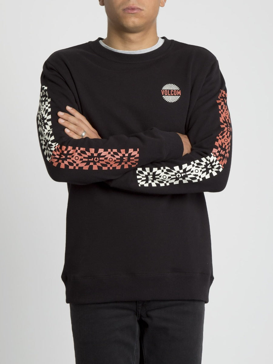Volcom | Volcom Reload Crew Black  | Men, Ropa, Sudaderas, Sudaderas sin capucha | 