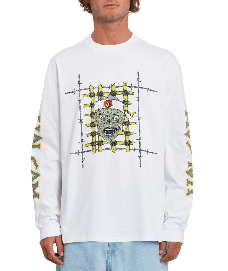 Volcom | Volcom Richard French Fa Gd Lse Ls White  | Camisetas, Camisetas manga larga, Men, Ropa | 