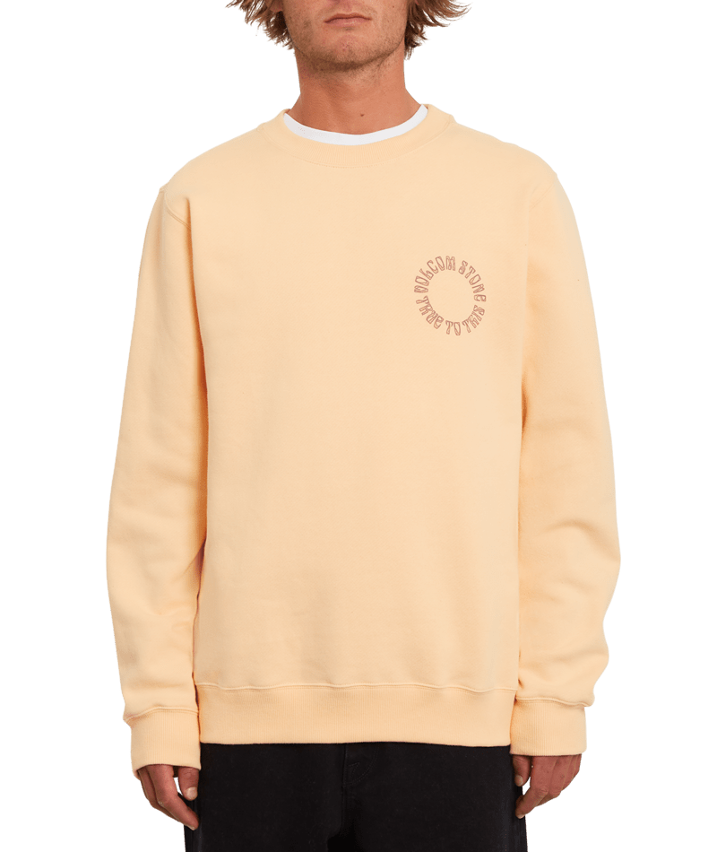 Volcom | Volcom Shockwave Crew Cream Blush  | Men, Ropa, Sudaderas, Sudaderas sin capucha, Unisex | 