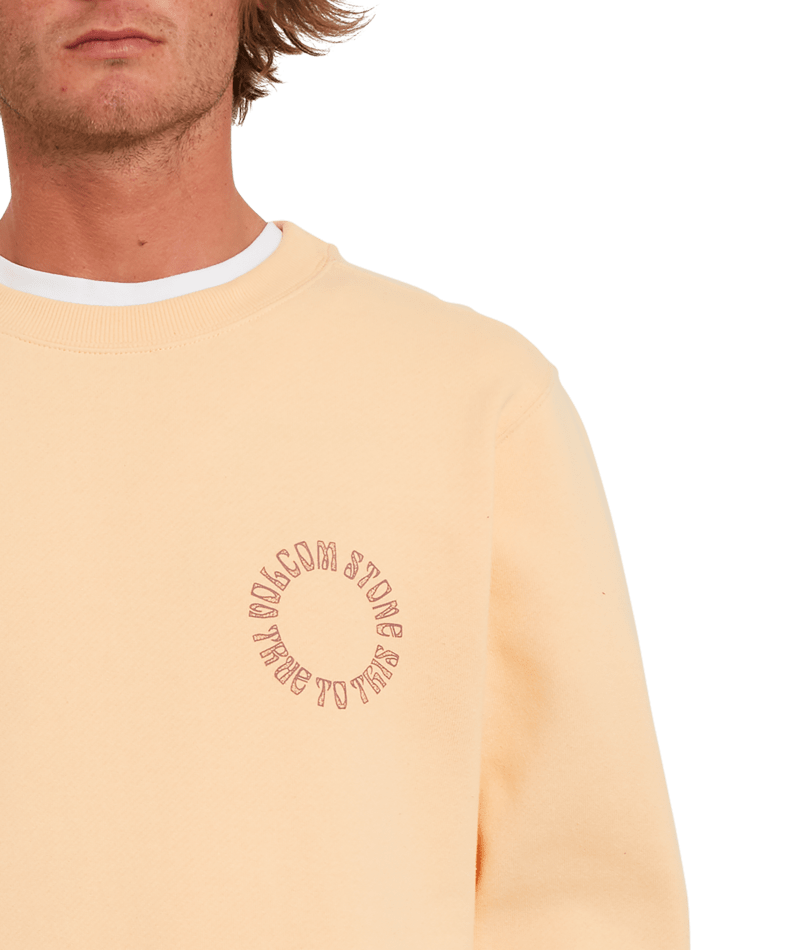 Volcom | Volcom Shockwave Crew Cream Blush  | Men, Ropa, Sudaderas, Sudaderas sin capucha, Unisex | 