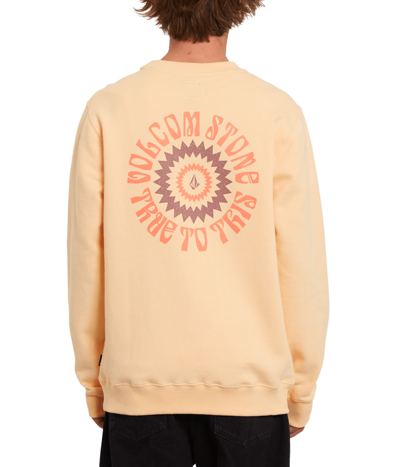 Volcom | Volcom Shockwave Crew Cream Blush  | Men, Ropa, Sudaderas, Sudaderas sin capucha, Unisex | 