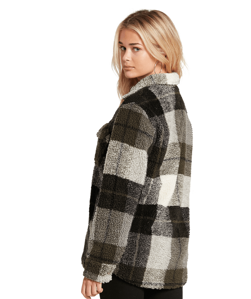Volcom | Volcom Silent Sherpa Jacket Grey  | Chaquetas, Chaquetas Calle, Chaquetas Light, Ropa, Unisex, Women | 