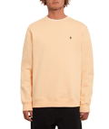 Volcom | Volcom Single Stone Crew Cream Blush  | Men, Ropa, Sudaderas, Sudaderas sin capucha, Unisex | 