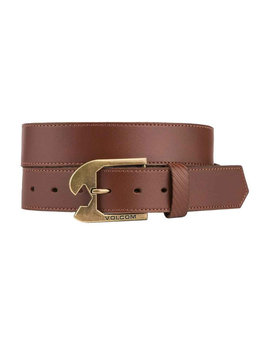 Volcom Skully Leather Brown | Cinturones | Volcom Shop | surfdevils.com