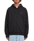 Volcom | Volcom Sngl Stn Zip Fleece Heather Black  | Men, Ropa, Sudaderas, Sudaderas con cremallera | 
