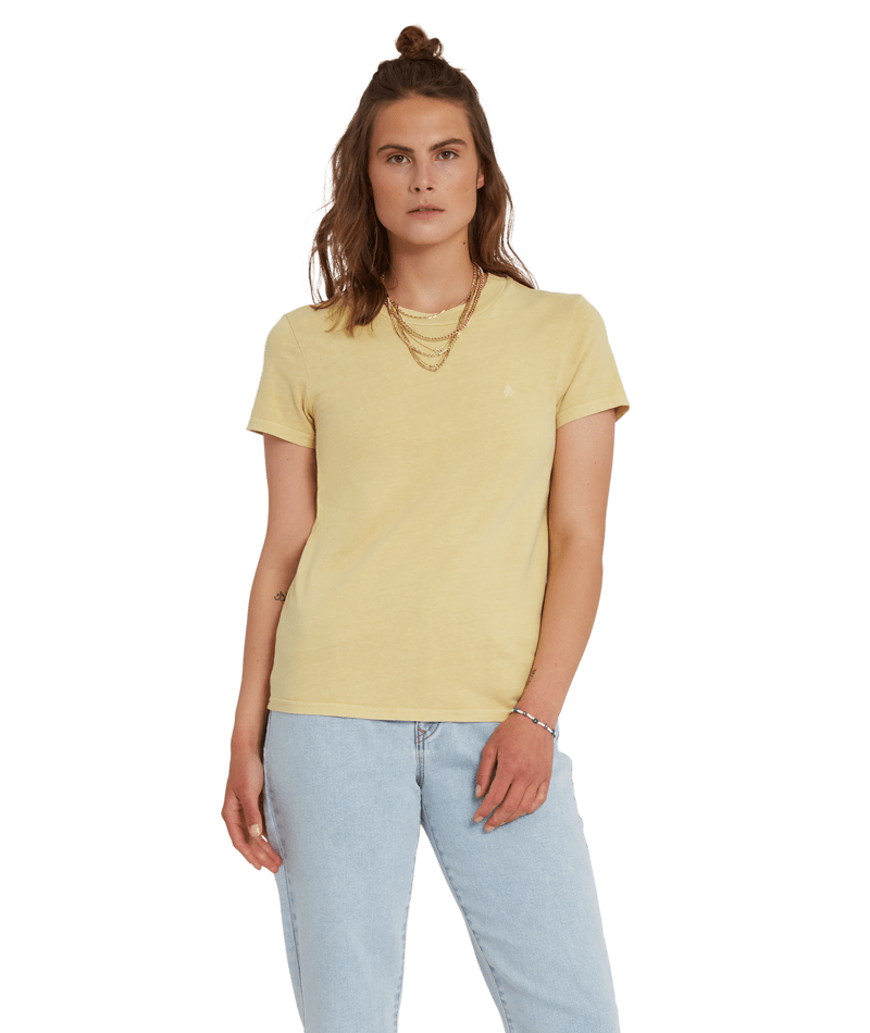 Volcom | Volcom Solid Stone Emb Tee Wheat  | Camisetas, Camisetas manga corta, Ropa, Women | 