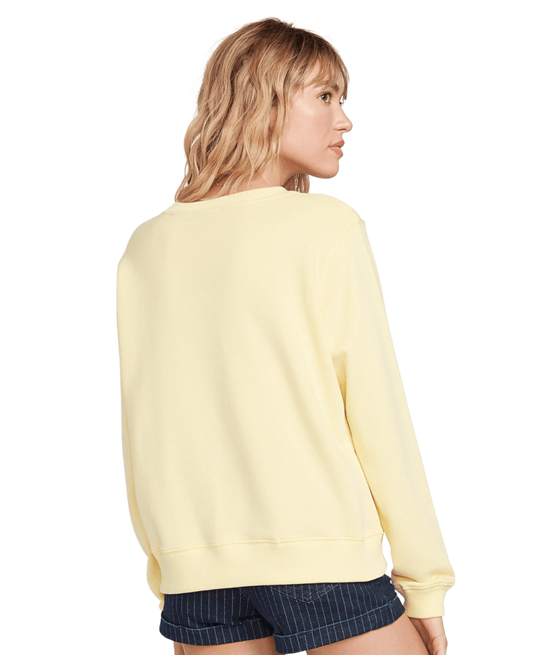 Volcom | Volcom Sound Check Fleece Faded Yellow  | Ropa, Sudaderas, Sudaderas sin capucha, Unisex, Women | 