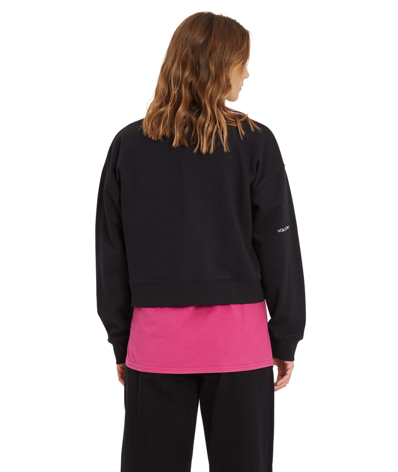 Volcom | Volcom Stone Heart Crew Black  | Ropa, Sudaderas, Sudaderas sin capucha, Unisex, Women | 