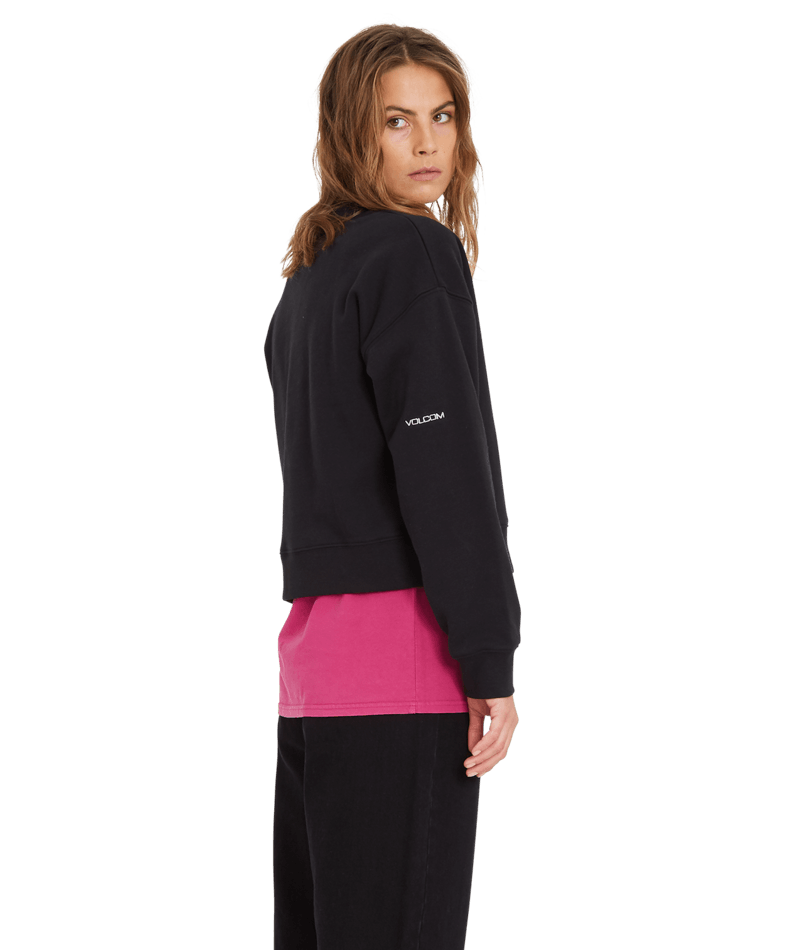 Volcom Stone Heart Crew Black | surfdevils.com