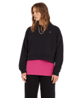 Volcom | Volcom Stone Heart Crew Black  | Ropa, Sudaderas, Sudaderas sin capucha, Unisex, Women | 
