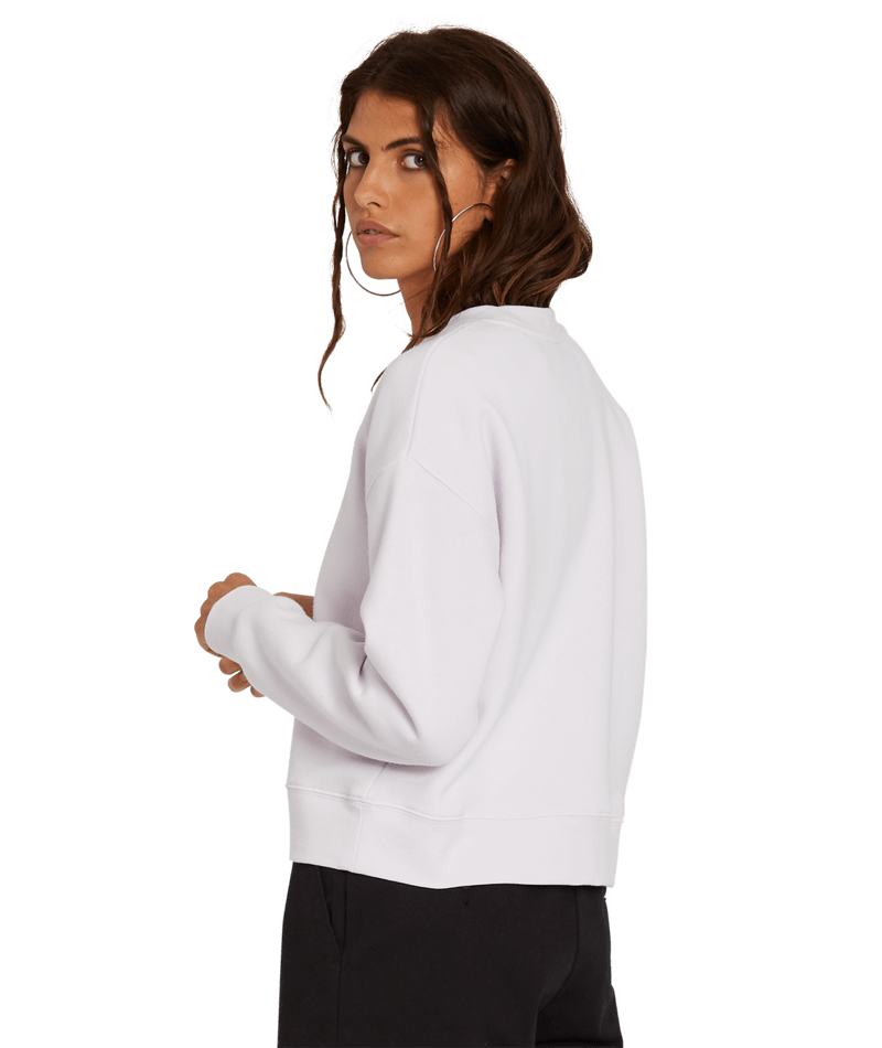 Volcom | Volcom Stone Heart Crew Lavender  | Ropa, Sudaderas, Sudaderas sin capucha, Women | 