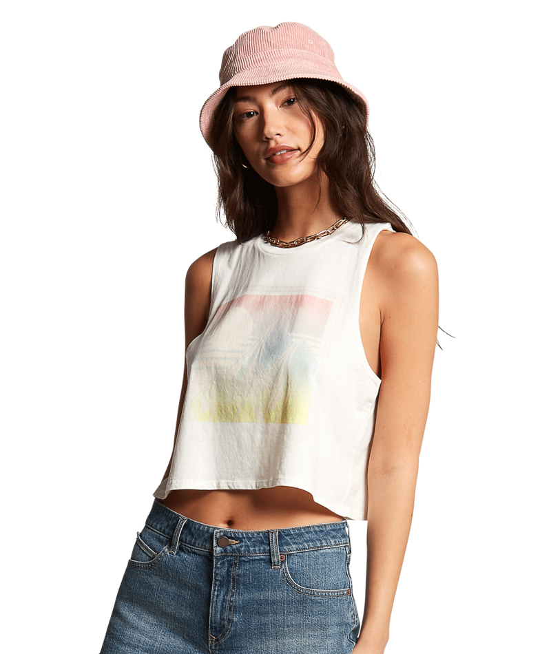 Volcom | Volcom Stone Hour Crop Tank Star White  | Camisetas, Camisetas sin mangas, Ropa, Women | 