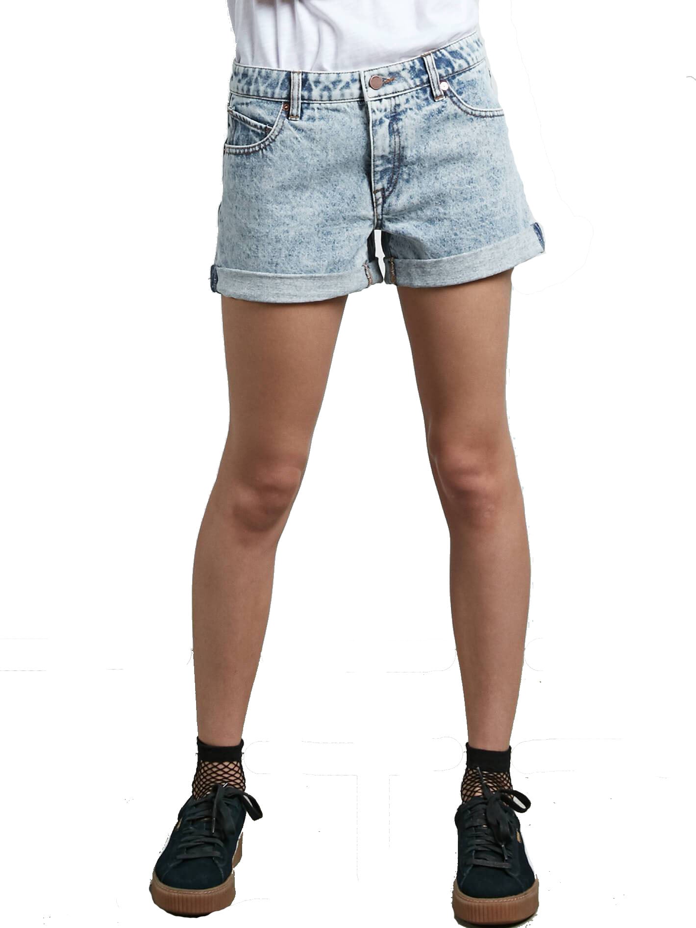 Volcom | Volcom Stoned Short Rolled Cloud Blue  | Pantalones, Pantalones cortos, Ropa, Women | 