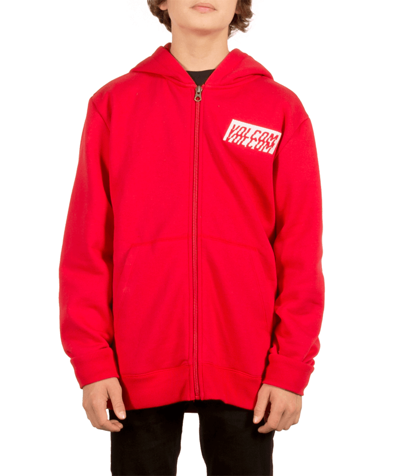 Volcom | Volcom Supply Stone Zip True Red  | Ropa, Sudaderas, Sudaderas con cremallera, Youth | 