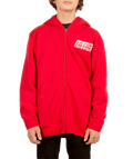 Volcom | Volcom Supply Stone Zip True Red  | Ropa, Sudaderas, Sudaderas con cremallera, Youth | 