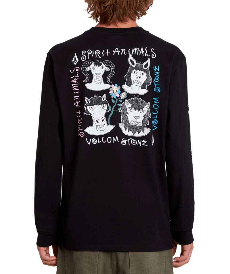 Volcom | Volcom Surf Vitals Animal Bsc Ls Black  | Camisetas, Camisetas manga larga, Men, Ropa, Unisex | 