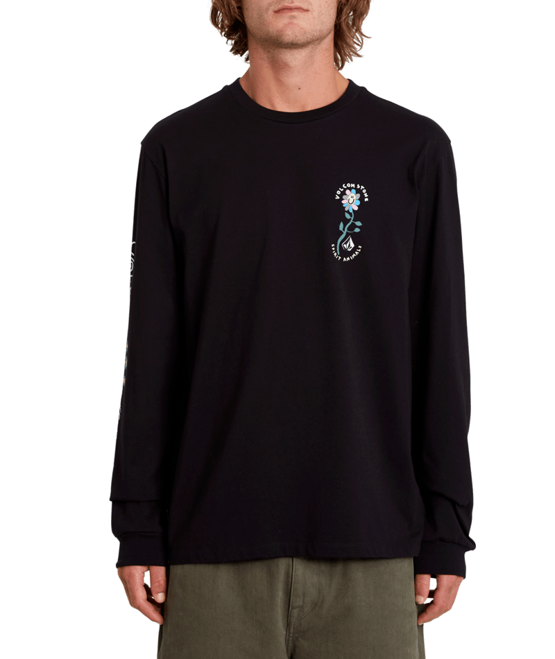 Volcom | Volcom Surf Vitals Animal Bsc Ls Black  | Camisetas, Camisetas manga larga, Men, Ropa, Unisex | 