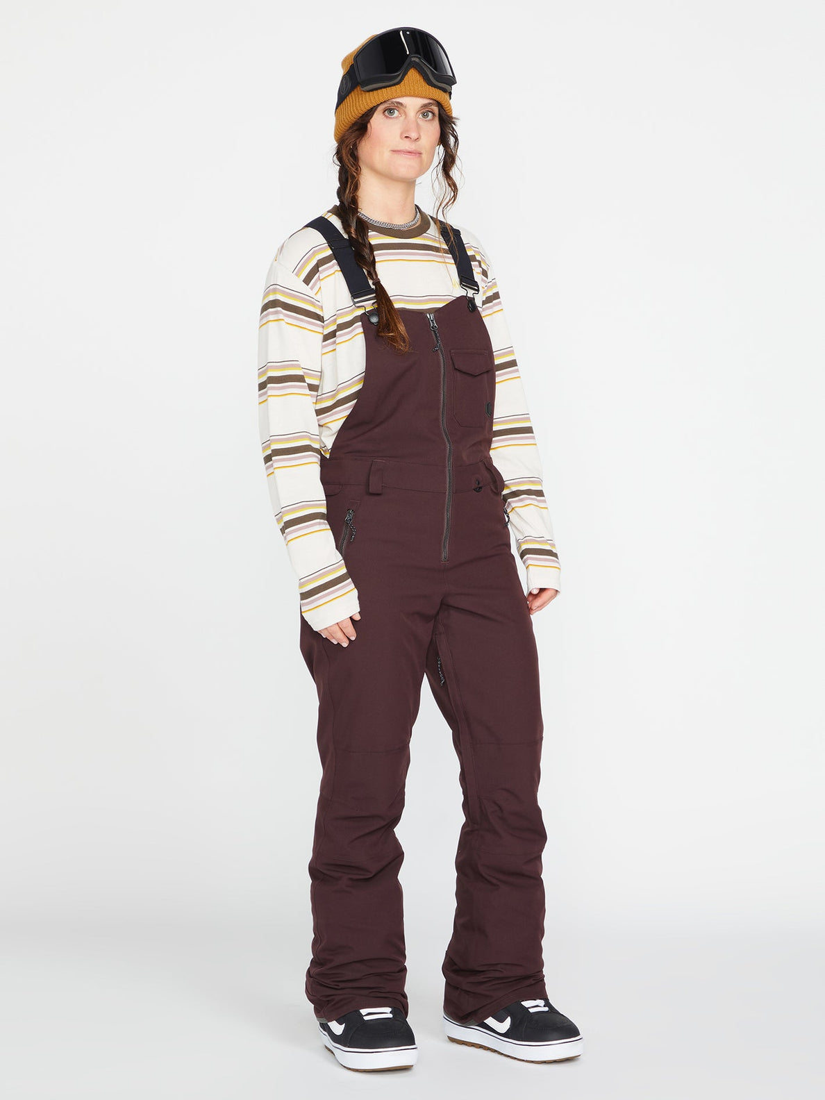 Volcom | Volcom Swift Bib Overall Black Plum  | Pantalones Nieve Mujer, Snowboard, Women | 