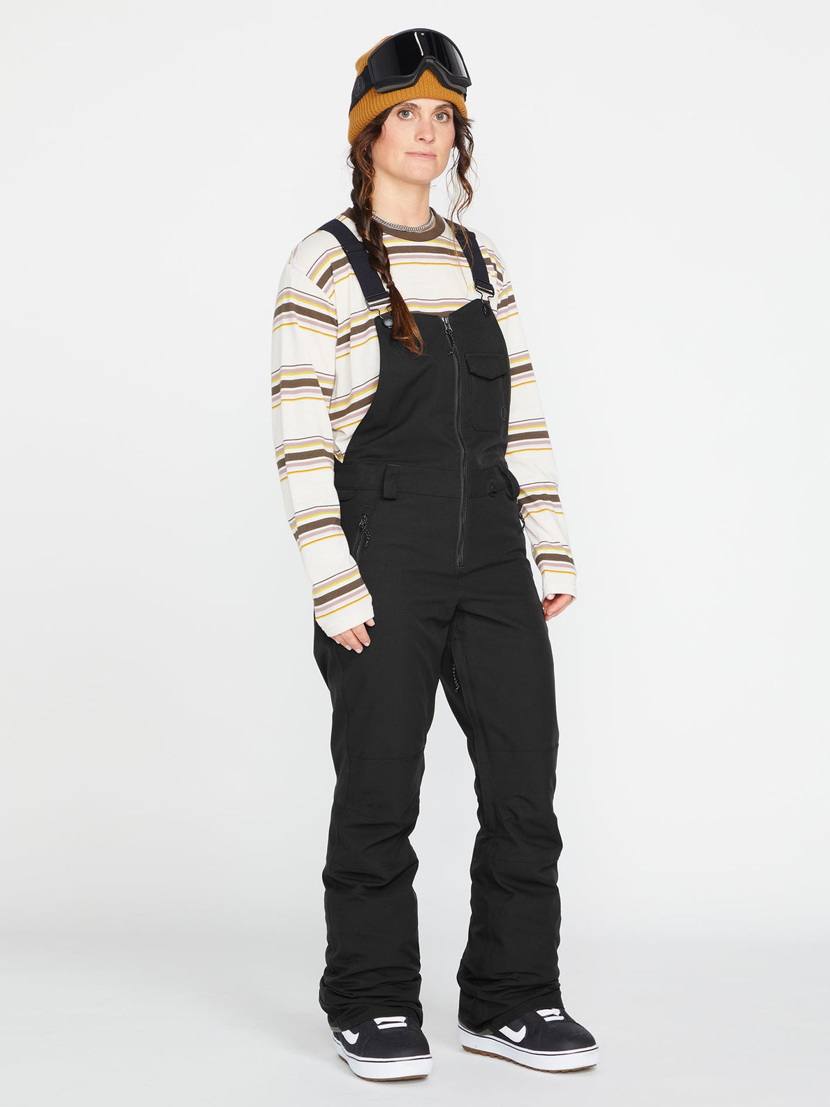 Volcom | Volcom Swift Bib Overall Black  | Pantalones Nieve Mujer, Snowboard, Women | 
