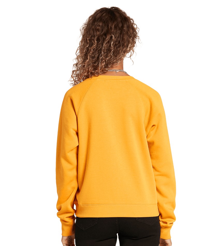 Volcom | Volcom Truly Stokin Crew Vintage Gold  | Ropa, Sudaderas, Sudaderas sin capucha, Unisex, Women | 