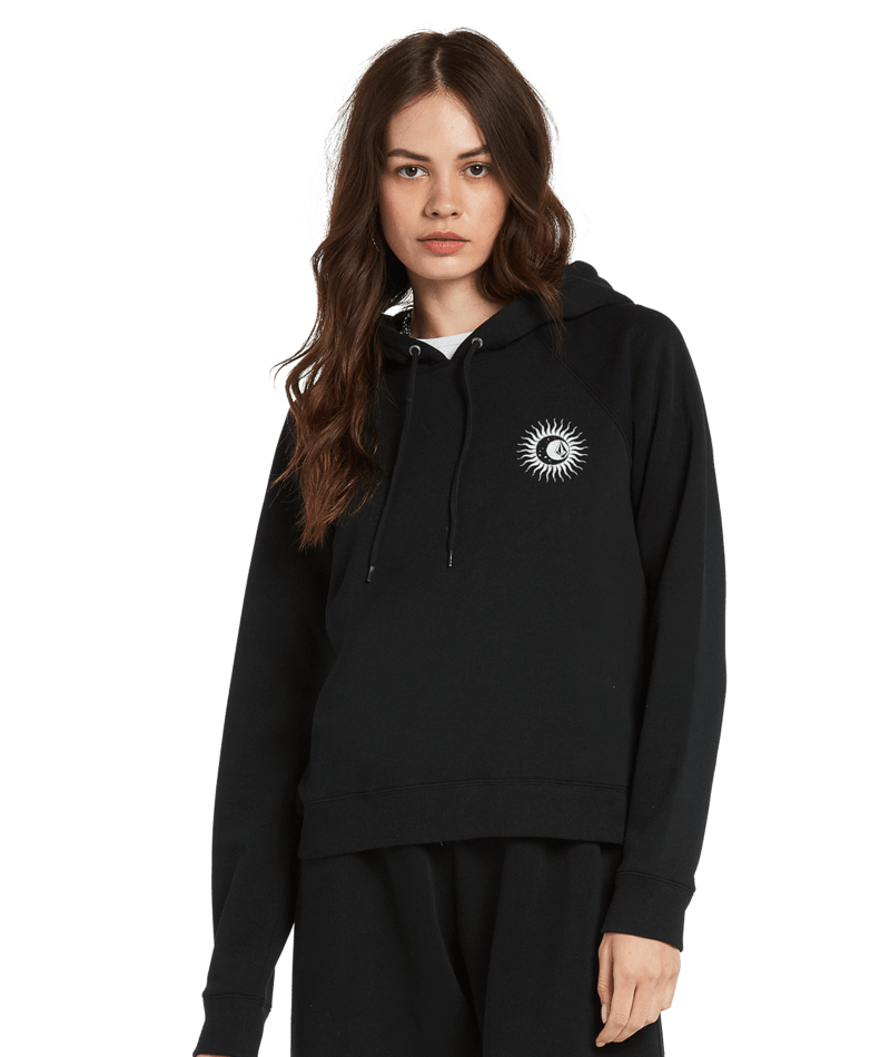 Volcom | Volcom Truly Stokin Hoodie Black White  | Ropa, Sudaderas, Sudaderas con capucha, Women | 