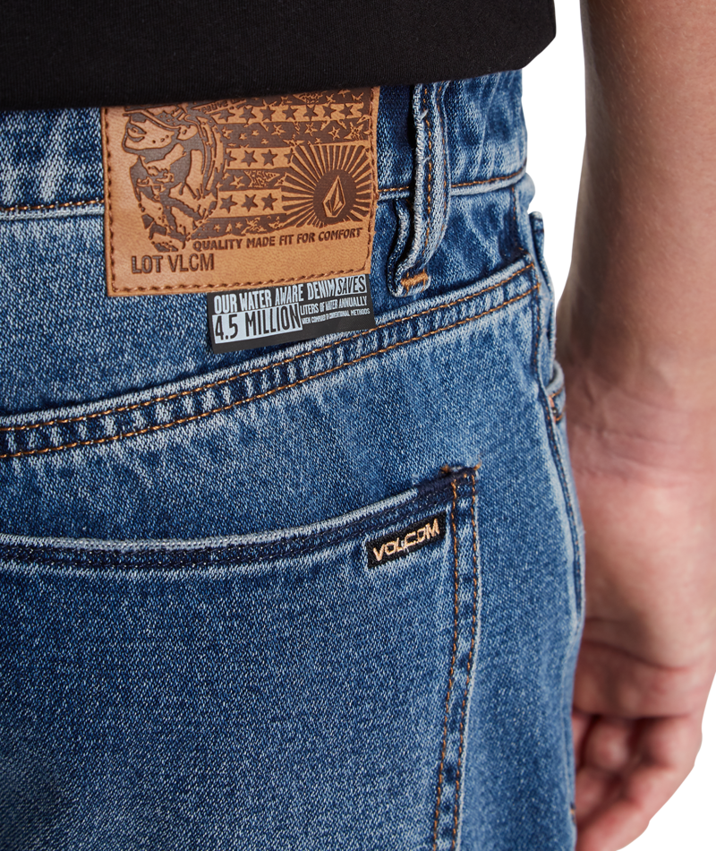 Volcom | Volcom Vorta Denim Middle Broken Blue  | Men, Pantalones, Ropa, Tejanos | 