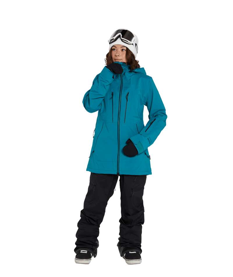 Volcom | Volcom Vs 3l Stretch Gore Jacket Glacier Blue  | Chaquetas Nieve Mujer, Snowboard, Women | 