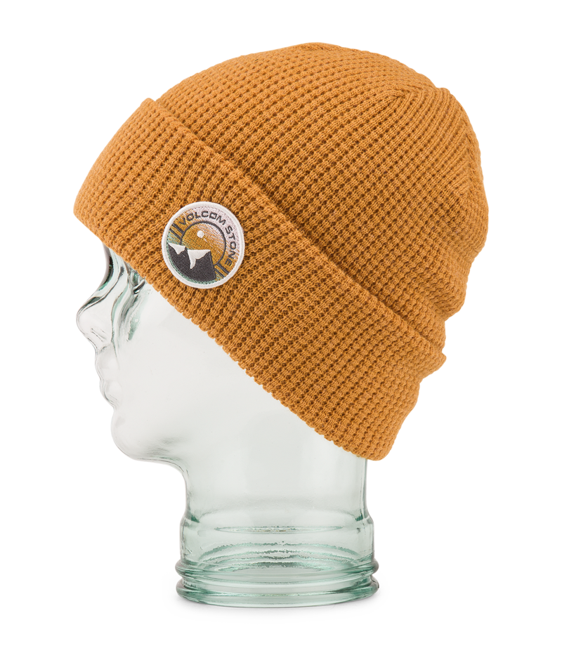 Volcom | Volcom Waffle Patch Beanie Resin Gold  | Accesorios, Gorros, Unisex, Women | 