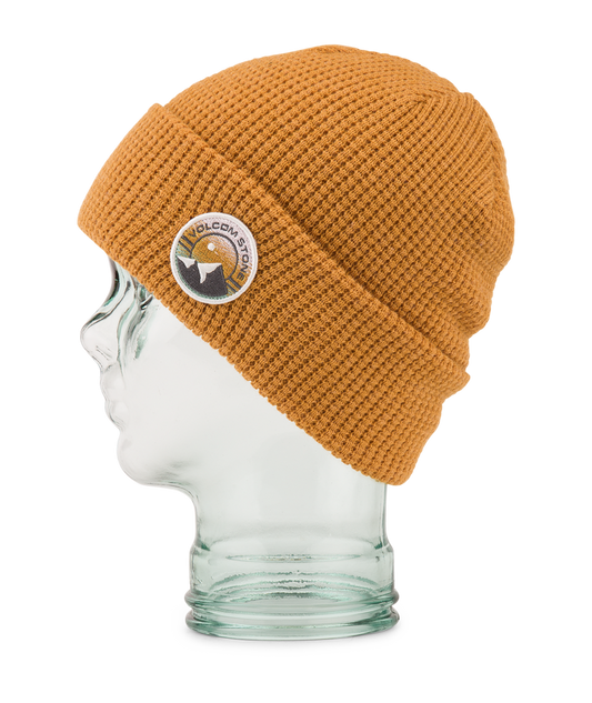 Volcom | Volcom Waffle Patch Beanie Resin Gold  | Accesorios, Gorros, Unisex, Women | 