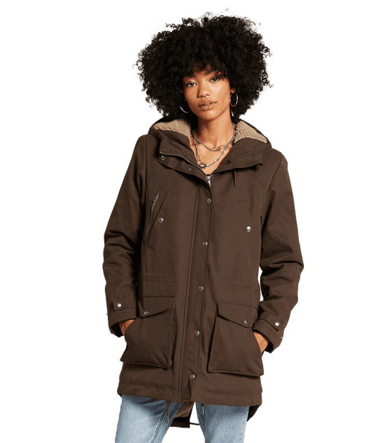 Volcom | Volcom Walk On By 5k Parka Brown  | Chaquetas Calle, Chaquetas Heavy, Ropa, Unisex, Women | 