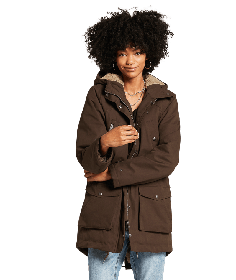 Volcom | Volcom Walk On By 5k Parka Brown  | Chaquetas Calle, Chaquetas Heavy, Ropa, Unisex, Women | 