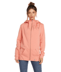 Volcom | Volcom Walk On By Zip Flce Terra Cotta  | Ropa, Sudaderas, Sudaderas con capucha, Women | 